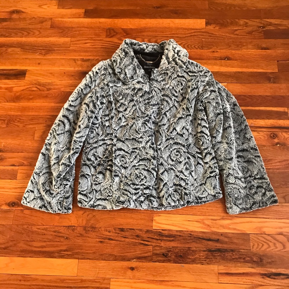Dennis faux fur coat gray